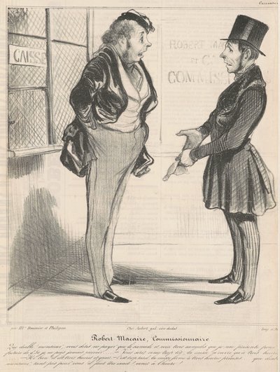 Robert Macaire komissaari tekijältä Honoré Daumier
