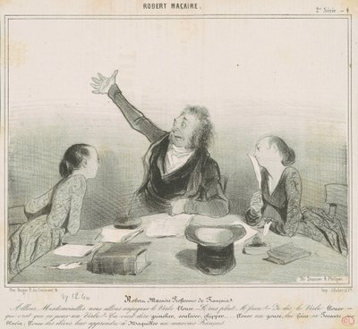 Robert Macaire ranskan opettaja tekijältä Honoré Daumier