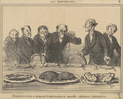Tiedemiesten kokous, joka ehdottaa... tekijältä Honoré Daumier