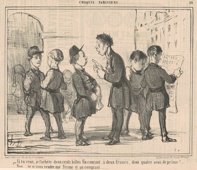 Jos haluat, ostan sinulle kaksisataa marmoria... tekijältä Honoré Daumier