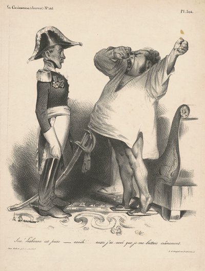 Isä! Lissabon on vangittu... (Sire! Lissabon on vangittu...) tekijältä Honoré Daumier