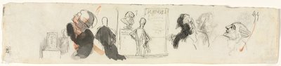 Luonnokset erilaisista hahmoista (käänteinen) tekijältä Honoré Daumier
