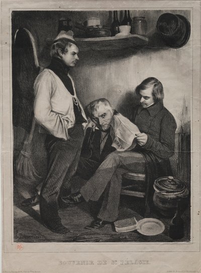 Matkamuisto vankilasta ot Ste. Pelagie, 1834. tekijältä Honoré Daumier