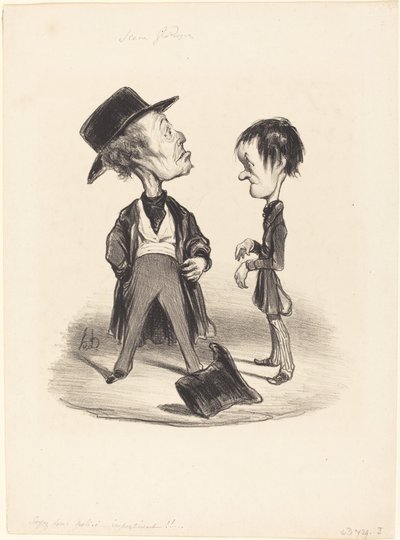 Ole siis kohtelias...minä... tekijältä Honoré Daumier