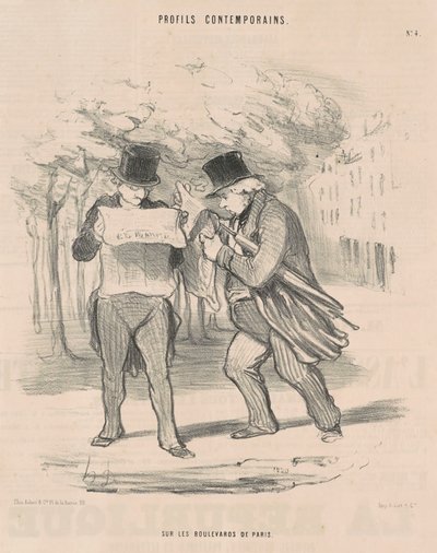 Pariisin bulevardeilla tekijältä Honoré Daumier
