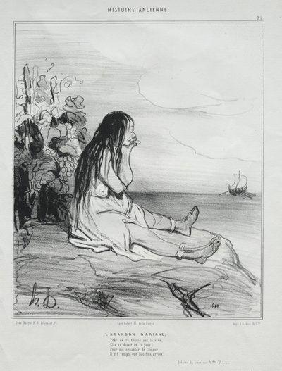 Ariadnen hylkääminen tekijältä Honoré Daumier