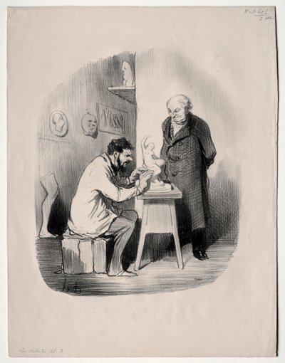 Taiteilijat, levy 2: Sinun täytyy mallintaa minua tällä tavalla eräänä päivänä 1848. tekijältä Honoré Daumier