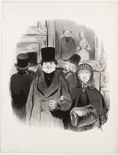 Elämän kauniit päivät, levy 59: Kun muotokuva on salongissa, 1845. tekijältä Honoré Daumier