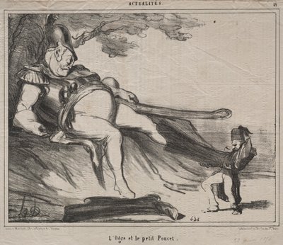 The Cassacks nauramaan (levy 61): Ogre ja hänen pieni Tom Thumb tekijältä Honoré Daumier