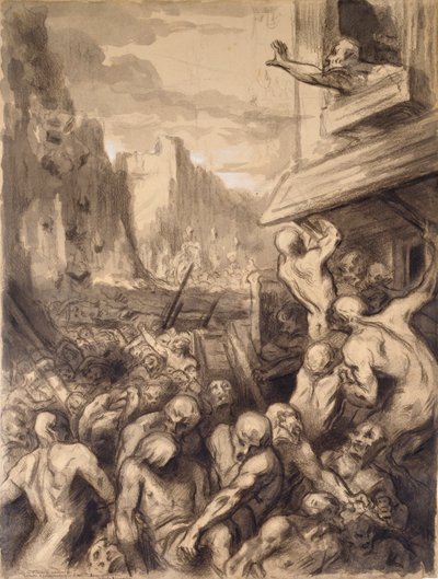 Kaupungin tuho, 1800-luvun puoliväli tekijältä Honoré Daumier