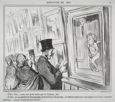 Vuoden 1859 näyttely (levy 11): Tule tänne, ystäväni, en pidä tätä maalausta kauniina tekijältä Honoré Daumier