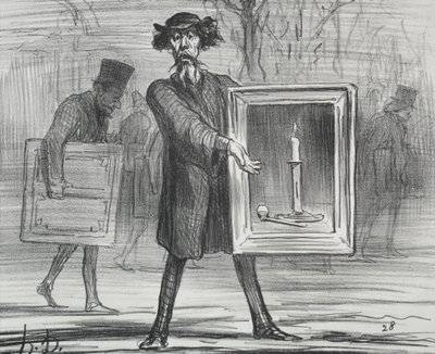 Vuoden 1859 näyttely levy 1: He ovat kieltäytyneet tästä, tietämättömät!, 1859. tekijältä Honoré Daumier