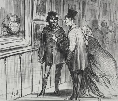Näyttely 1859 levy 8: Taidemaalari, jolla oli maalaus kieltäytyi..., 1859. tekijältä Honoré Daumier