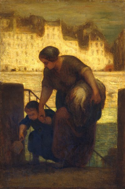 The Laundress, 186[3]. tekijältä Honoré Daumier