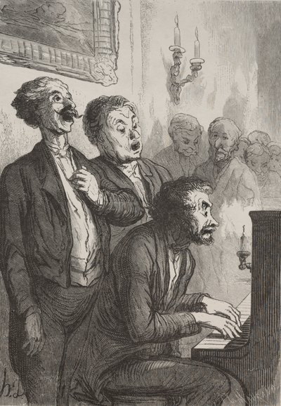 The Singers: The Singers in the Salon tekijältä Honoré Daumier