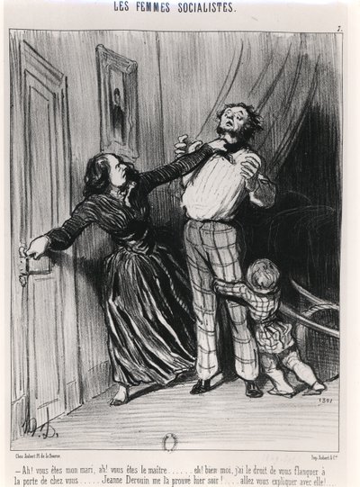 Sosialistiset naiset, 1849 tekijältä Honoré Daumier