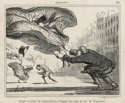 Vanteiden käyttämisen vaara... tekijältä Honoré Daumier