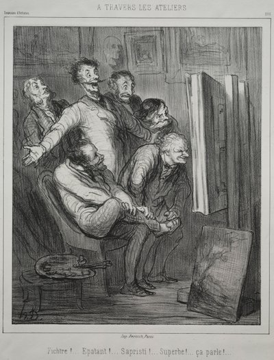 Studioiden kautta, 1862. tekijältä Honoré Daumier