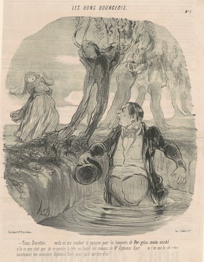 Hei Dorothée... Minua on johdettu tänne... tekijältä Honoré Daumier