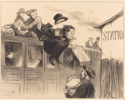 Kolmekymmentä sekuntia asemalta tekijältä Honoré Daumier