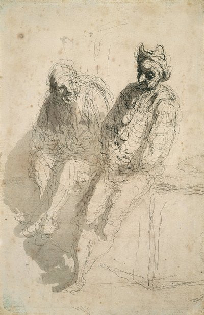 Kaksi akrobaattia Kaksi akrobaattia tekijältä Honoré Daumier