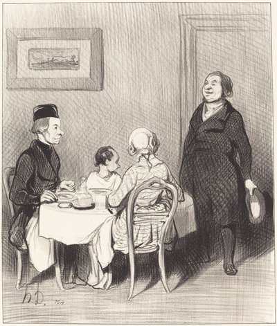 Ystävä on krokotiili... tekijältä Honoré Daumier