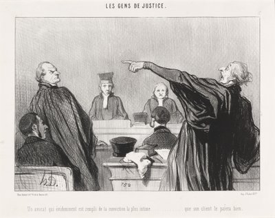 Lakimies, joka on... täynnä vakaumusta... intiimi... tekijältä Honoré Daumier