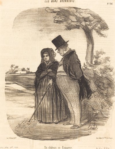 Linna Espanjassa tekijältä Honoré Daumier