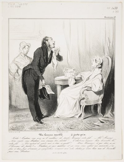 Herkkä mies (Caricaturana 43) tekijältä Honoré Daumier