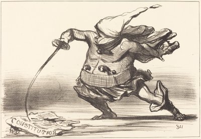 Matamore, jolla on... saappaat... tekijältä Honoré Daumier
