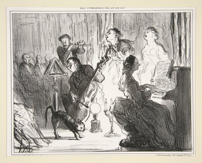 Orkesteri Very Comme il faut -talossa, nro. 8:sta The Comedians of Society tekijältä Honoré Daumier