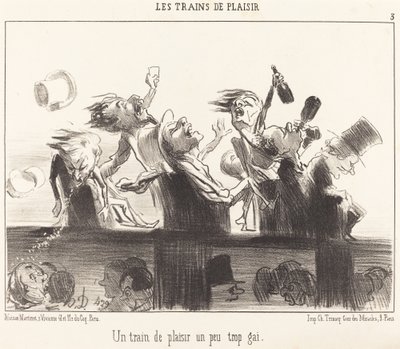 Pleasure Train, joka on hieman liian iloinen tekijältä Honoré Daumier