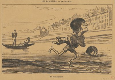 Järkyttynyt kylpy tekijältä Honoré Daumier