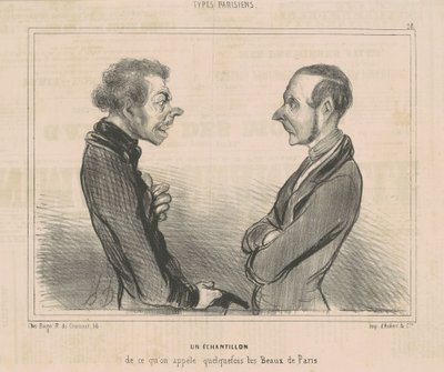 Esimerkki siitä, mitä kutsumme...les beaux de paris tekijältä Honoré Daumier