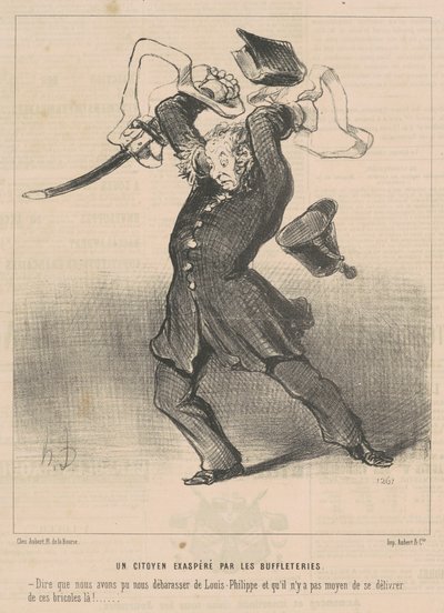 Puhveleista suuttunut kansalainen tekijältä Honoré Daumier