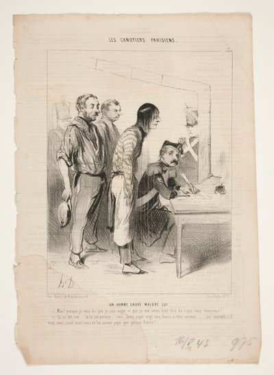 Mies säästää itsestään huolimatta tekijältä Honoré Daumier