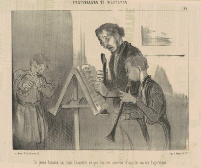 Nuori mies hankkimassa... nautinnon taidetta tekijältä Honoré Daumier