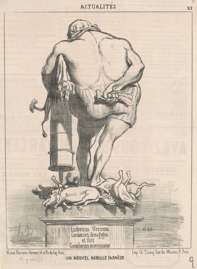 Uusi Farnese Hercules tekijältä Honoré Daumier
