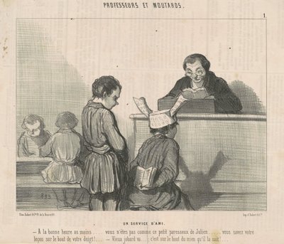 Ystävällinen palvelu tekijältä Honoré Daumier