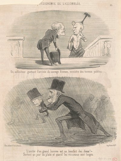Asianajaja katselee ...Bineau! tekijältä Honoré Daumier