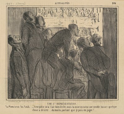 Osakemarkkinoiden ensimmäinen esitys tekijältä Honoré Daumier