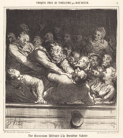 aKirjallinen keskustelu toisessa galleriassa tekijältä Honoré Daumier