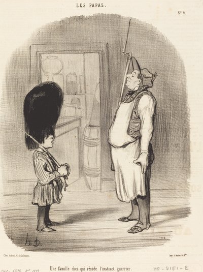 Perhe, jossa soturivaisto asuu tekijältä Honoré Daumier