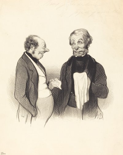 Iloinen uutinen tekijältä Honoré Daumier