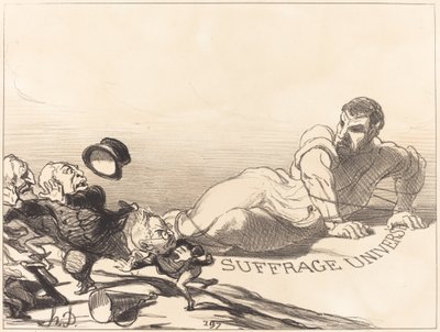 Lilliputilaisten paniikki... tekijältä Honoré Daumier