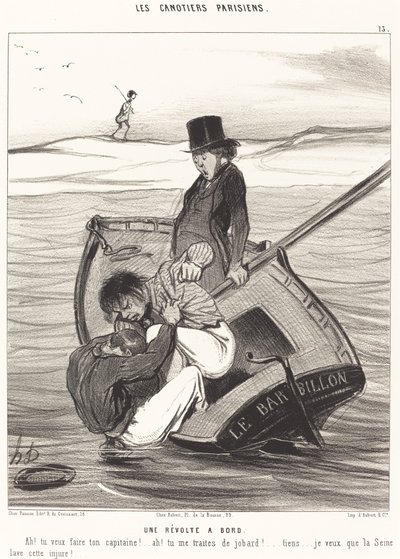 Kapina laivalla tekijältä Honoré Daumier