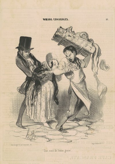 Halu lihavaan naiseen tekijältä Honoré Daumier