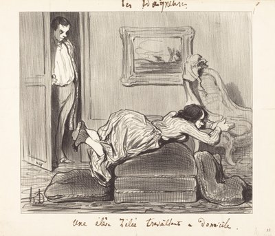 Elè... innokas työskentely kotona tekijältä Honoré Daumier
