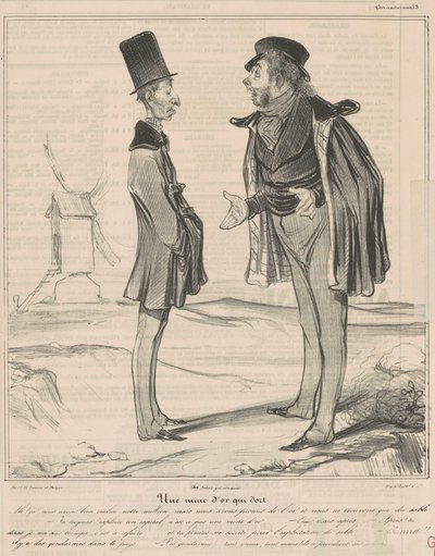 Lepotilassa oleva kultakaivos tekijältä Honoré Daumier