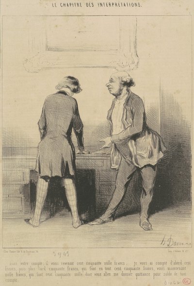 Tässä on tilisi: Se oli sinun... tekijältä Honoré Daumier